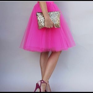 Fuschia Tulle Skirt